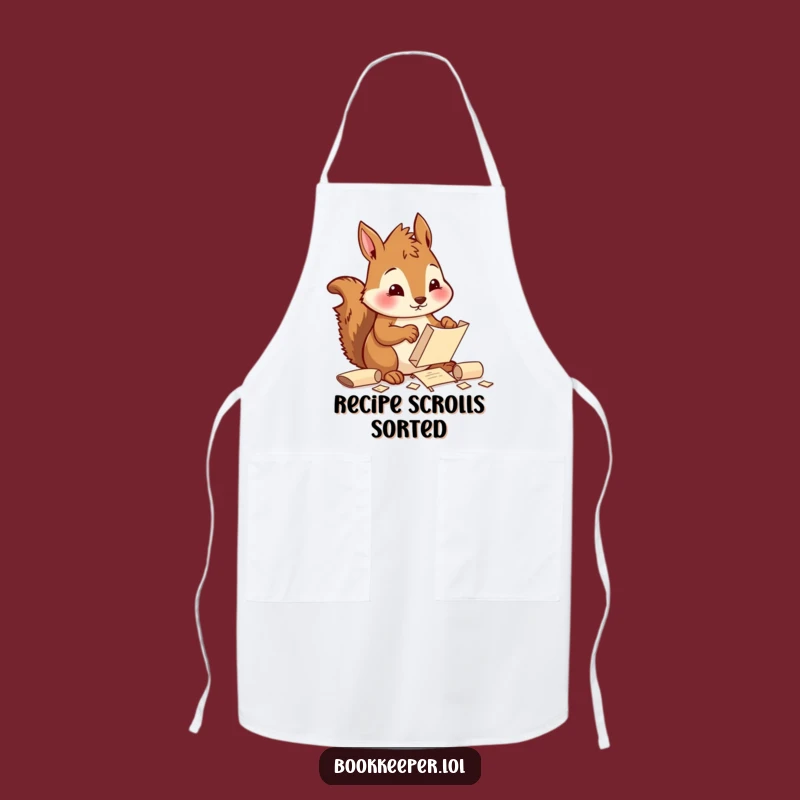 Funny Squirrel Kitchen Apron: Chief Sorter's Duty, Perfect Funny Gift
