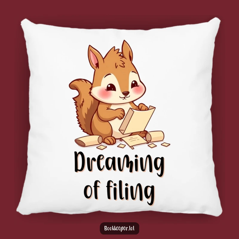 Comfy Funny Squirrel Scroll Pillow: Cozy & Organized, Ideal Funny Gift
