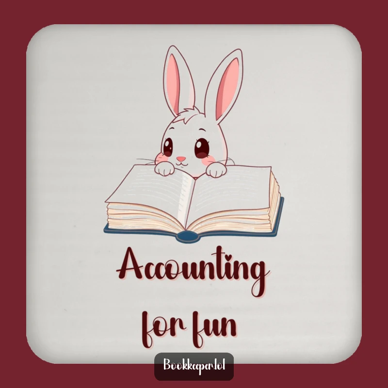 Funny Rabbit Ledger Coaster: Protect Surfaces, Cute Funny Gift