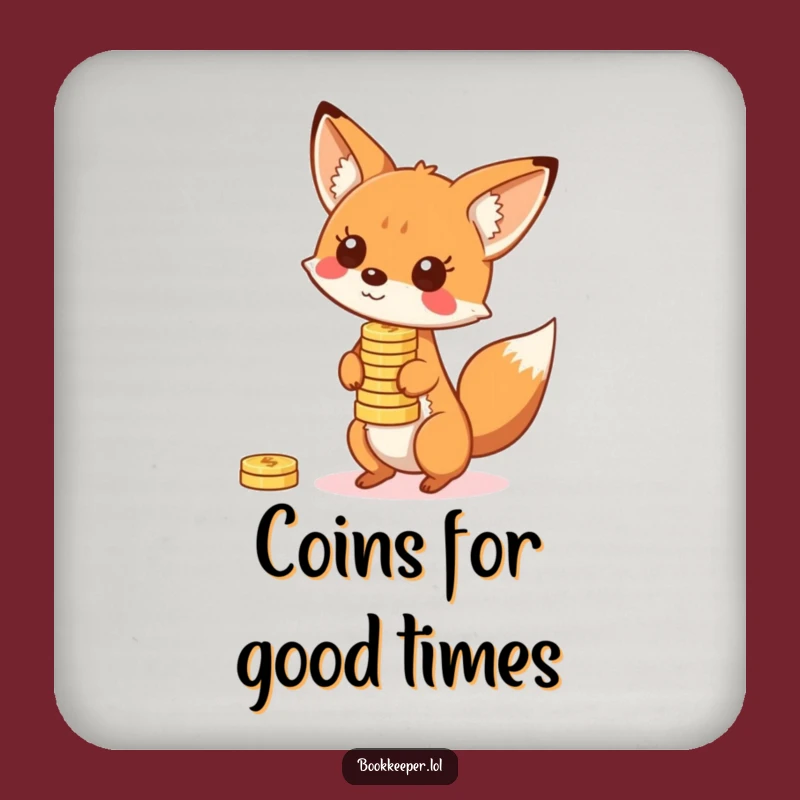 Funny Fox Coin Coaster: Protect Surfaces, Cute Funny Gift